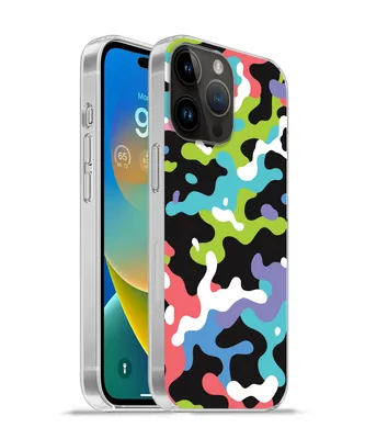 Produktbild von MuchoWow® Handyhülle Schutzhülle Hülle für Apple iPhone 14 Pro - Softcase Buntes Camouflage-Muster Silikon Softcase Handy Hülle - Umschlag