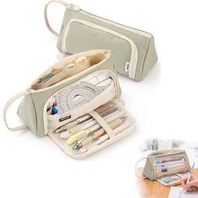 Produktbild von Federmäppchen, Federmäppchen Mädchen Mäppchen Federtaschen Große Kapazität Teenager Etui Stifte Pencil Case für Schule & Büro, 21x9x10cm