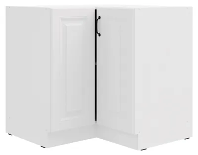 Produktbild von Eckunterschrank 90x90 cm Stilo Weiß Küchenzeile Küchenblock Küche Landhaus