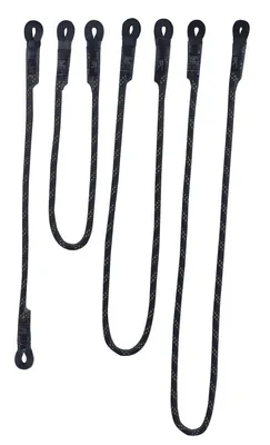 Verbindungsmittel Lanyard "I" von singing rock; fünf schwarze Lanyards mit Schlaufenenden; geeignet für Arbeitssicherheit.