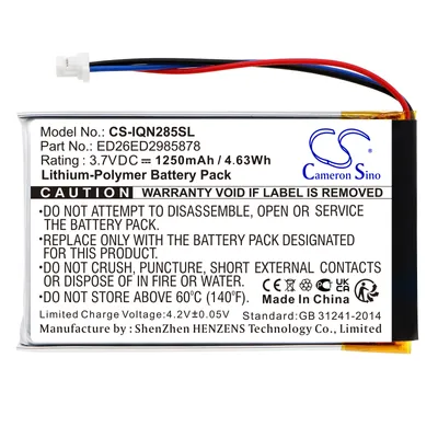 Image de TECHTEK Batterie compatible avec [Garmin] Nuvi 285, Nuvi 285W, Nuvi 285WT remplace ED26ED2985878
