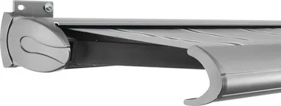 Produktbild von SOLUNA Kassettenmarkise Exclusiv 4,5x2,5 Stoff Dessin A131 Gestell E6EV1 silber eloxiert Antrieb links inkl. Motor und W