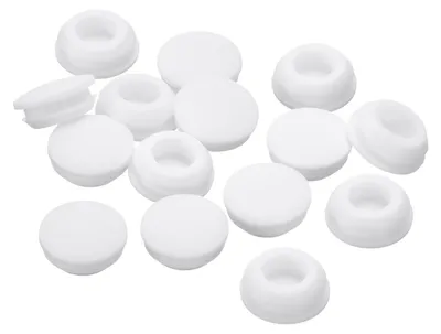 Silikon-Stopfen 28 Stück, rund, für Löcher 12–13 mm, weiß