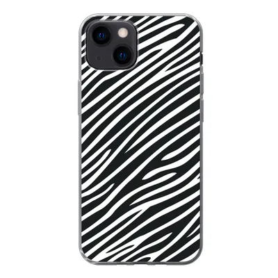 Produktbild von MuchoWow® Handyhülle Schutzhülle Hülle für iPhone 13 mini Tiermuster - Zebra - Schwarz Silikon Softcase Handy Hülle - Softcase