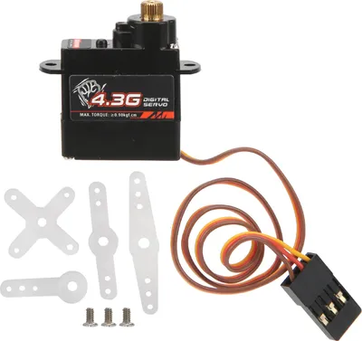 Image de RC Digital Servo Set 4,3G engrenage métallique moteur sans noyau pour 1/24 avion de voiture FixedWing hélicoptère
