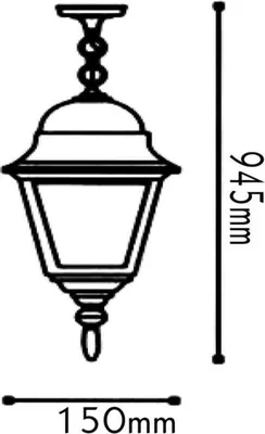 Image de ACA Lighting Lanterne d'extérieur HI6045W