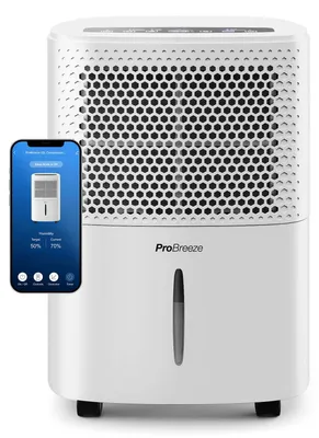 Produktbild von Pro Breeze® Eco Kompakt 12L/Tag Smart Luftentfeuchter – Nur 5ct/h Betriebskosten mit Feuchtigkeitssensor LED-Anzeige Wäschefunktion & automatische Abschaltung