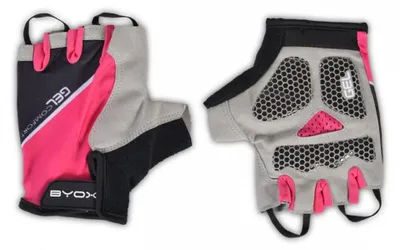 Produktbild von Byox Kinder-Fahrradhandschuhe AU201 pink Gel-Polster, Klett, Größe S (4)