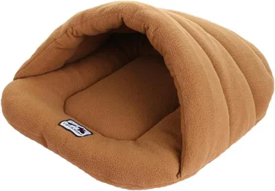 Productafbeelding van Huisdier Slaapzak - Dierenmand Grot - Huisdieren Warm Houden - Afneembare Wasbare Zak - 48 x 58 cm - Lichtbruin