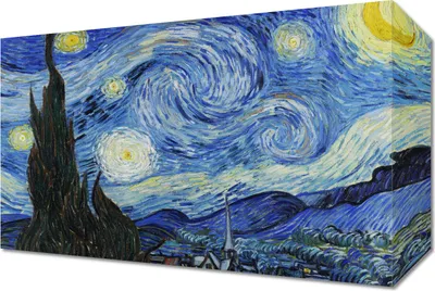 Produktbild von Bild 30x20cm Sternennacht, Van Gogh Vintage für das Wohnzimmer