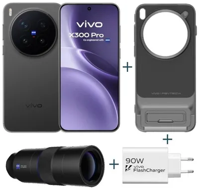 Imagen del producto de VIVO X300 Pro Black + funda + Teleobjetivo + ch90w