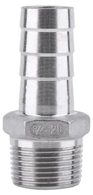 Obrázok produktu pre Spojka z nehrdzavejúcej ocele 304 s vonkajším závitom a hadicovým prípojkou (3/4 palca x 20 mm)