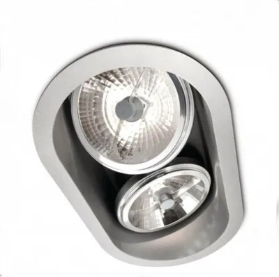 Produktbild von Philips myLiving Einbauspot 579764816, Einbaustrahler, G53, 2 Glühbirne(n), Fluoreszierend, 3000 K, Aluminium