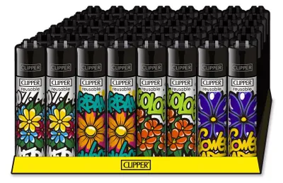 Produktbild von 48x Clipper Reibrad Feuerzeug | Urban Flowers | nachfüllbar