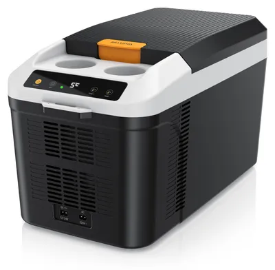 Obrázek produktu pro Elektrická chladnička Brandson 14 l, chladí a udržuje teplotu, v rozmezí od -9 °C do +65 °C, do středové konzole, 14 l, síťové napětí 230 V a palubní napětí 12 V, s držákem na nápoje