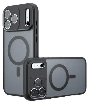 Produktbild von iPhone 18 Pro Max / 17 Pro Max Hülle - Coverup Mattes Transparentes Back Cover mit Kameraschutz - MagSafe Compatible - Schwarz