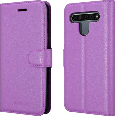 Image de Cadorabo Housse pour LG K61 Housse de protection en violet Housse pour portable Etui Case Cover Fermeture magnétique