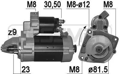 Produktbild von ERA 220033A Starter Anlasser 2,3kW für FIAT DUCATO Pritsche/Fahrgestell (230) 12V