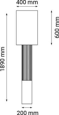 Zdjęcie produktu dla Lampa stojąca podłogowa czarna z abażurem 1xE27 20W IHI 9008 Dohar