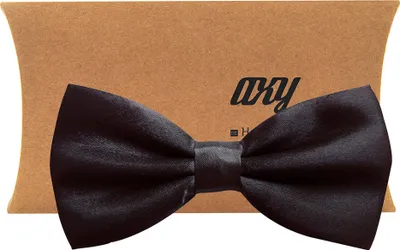 Produktbild von axy®Vorgebundene Fliege Schleife mit Geschenkbox Dunkelbraun-Hochzeit-Business Outfit