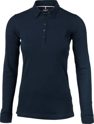 Produktbild von Nimbus Damen Deluxe Poloshirt Carlington langärmlig RW5652 (L) (Marineblau)