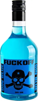 Produktbild von Krugmann Fuck Off Dry Gin Blue Likör 40 % Vol. 0,7 L Alkohol Party Fest Fete JGA