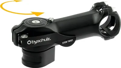 Image de by.schulz 10322 1-1/8' potence 'Stem Twist', longueur : 90 mm / 8°, guidon : 31,8 mm, alu, noir
