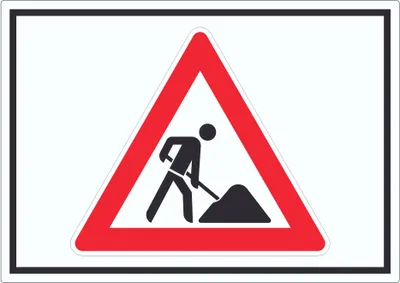 Produktbild von Achtung Baustelle Symbol Aufkleber Arbeitsstelle A0 (841x1189mm)