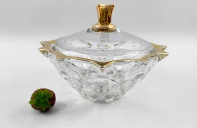 Produktbild von Zuckerdose / Pralinendose Kristall GOLD
