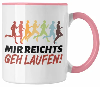 Produktbild von Mir Reichts Ich Geh Laufen Tasse Geschenk für Jogger Läufer Geschenkidee (Rosa)