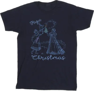 Produktbild von Disney - "Frozen Magic Christmas" T-Shirt für Herren BI27505 (XL) (Marineblau)