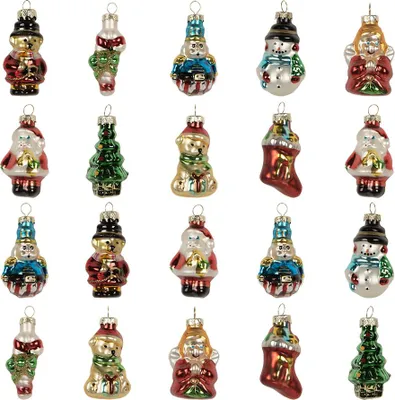 Produktbild von Clayre & Eef Weihnachts-Anhänger 20er-Set set 20 Mehrere Glas