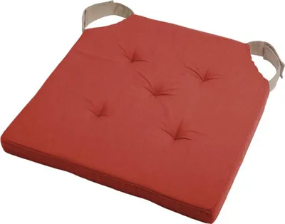 Produktbild von STOF | Sitzkissen - DUO - 38x38 cm - Ziegelfarbe - Komfortabel und elegant - Mit praktischen Riemen