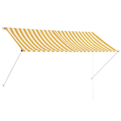 Image de vidaXL Store rétractable 250×150 cm jaune et blanc