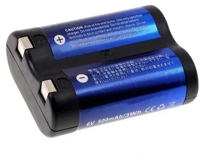 Produktbild von Li-Fe Ersatzakku für Canon Kameras vom Typ R2CR5 mit 6V und 500mAh Kapazität