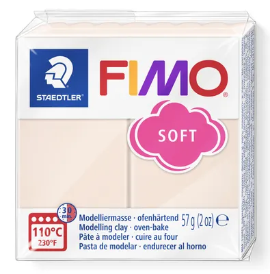 Produktbild von STAEDTLER FIMO soft 8020 ofenhärtende Modelliermasse Einzelprodukt, 57g, blassrosa