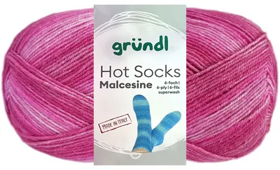 Produktbild von 150 Gramm Gründl Hot Socks Malcesine 6-fach 01 Fuchsia