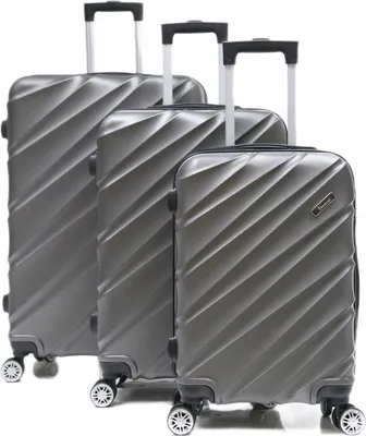 Zdjęcie produktu dla Zestaw 3 walizek podróżnych na kółkach Traveleo CF-ABS05GREY szare