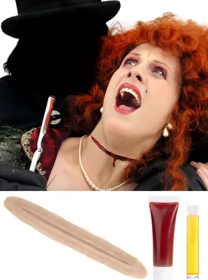 Produktbild von Kehlenschnitt Wunde aus Latex für Halloween Kostüm