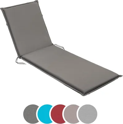 Produktbild von sleepling - Gartenliege Auflage, Polster Sonnenliege, 190 x 58 cm, 6 cm dick, grau