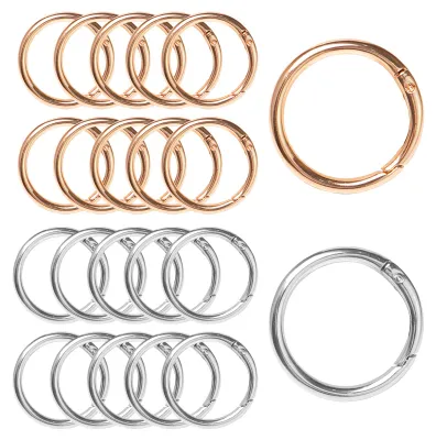 20 runde Karabinerhaken 39 mm Gold/Silber Zinklegierung