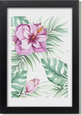 Produktbild von Bild 20x30 MDF-Rahmen, Wandkunst Hawaii-Muster