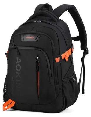 Zdjęcie produktu dla Plecak Uni Aoking Czarny Poliester Zamek Błyskawiczny Wiele Kieszeni Black B UNICA 32x18x45 cm