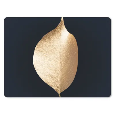 Produktbild von MuchoWow® Mauspad Mousepad Blätter - Gold - Schwarz - Pflanzen - Luxus 40x30 cm - Mousepads - Maus Mat - Pad - Mausunterlage - Anti Rutsch