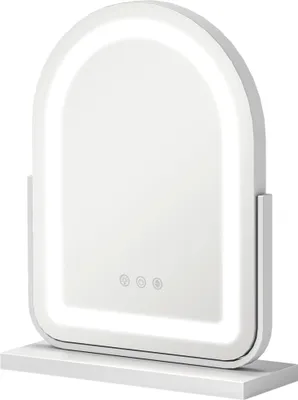 Produktbild von Kosmetikspiegel mit LED-Beleuchtung, 3 Lichttemperaturen, drehbar, Touch-Steuerung, Weiß