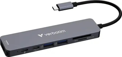 Produktbild von Verbatim USB-C Essentials Multi- Port Hub 7 Port            32158