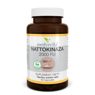 Produktbild von Medverita Nattokinase 2000 FU 60 Kapseln – Enzym aus fermentiertem Soja | Vegan | Nahrungsergänzungsmittel