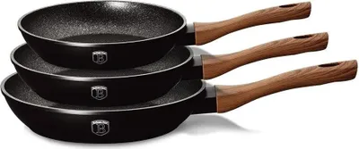 Image de Berlinger Haus lot de 3 poeles en granit Ebony Rosewood 12573