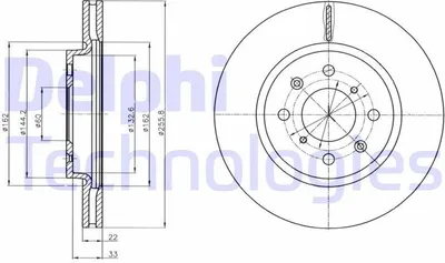 Produktbild von 2x DELPHI Bremsscheibe BG4340 für SUZUKI SWIFT IV (FZ NZ) 40 1mm 255mm