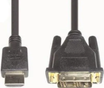 Produktbild von e+p HDMI 3, 2 m, HDMI, DVI-D, Gold, Schwarz, Männlich/Männlich